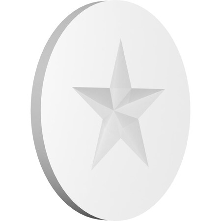 Ekena Millwork Standard Grayson Star Rosette With Square Edge, 8"W x 8"H x 1/2"P ROSP080X080X050GRY06